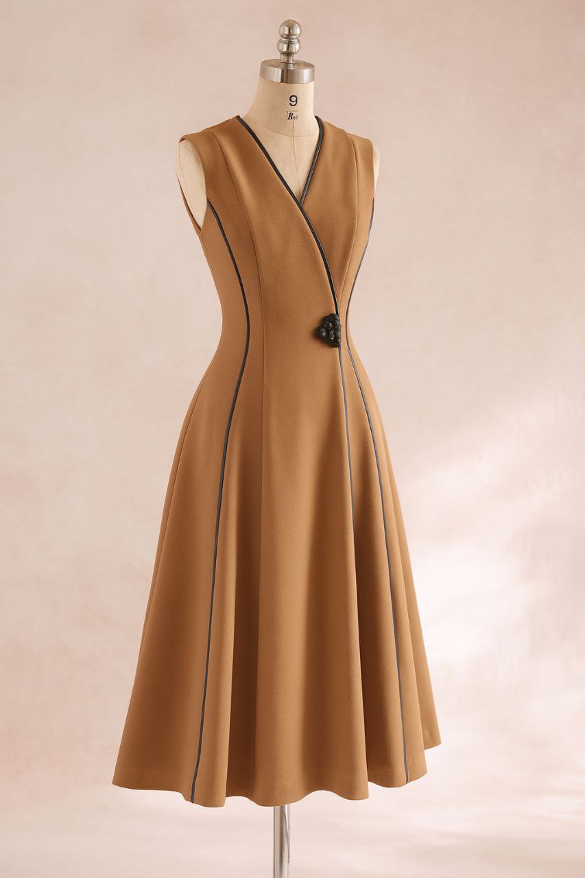 Amber Haze Midi Dress