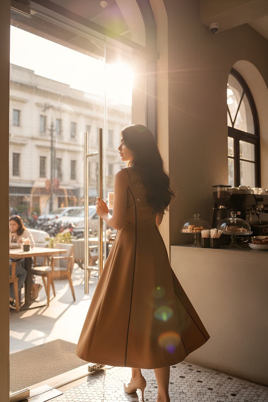 Amber Haze Midi Dress